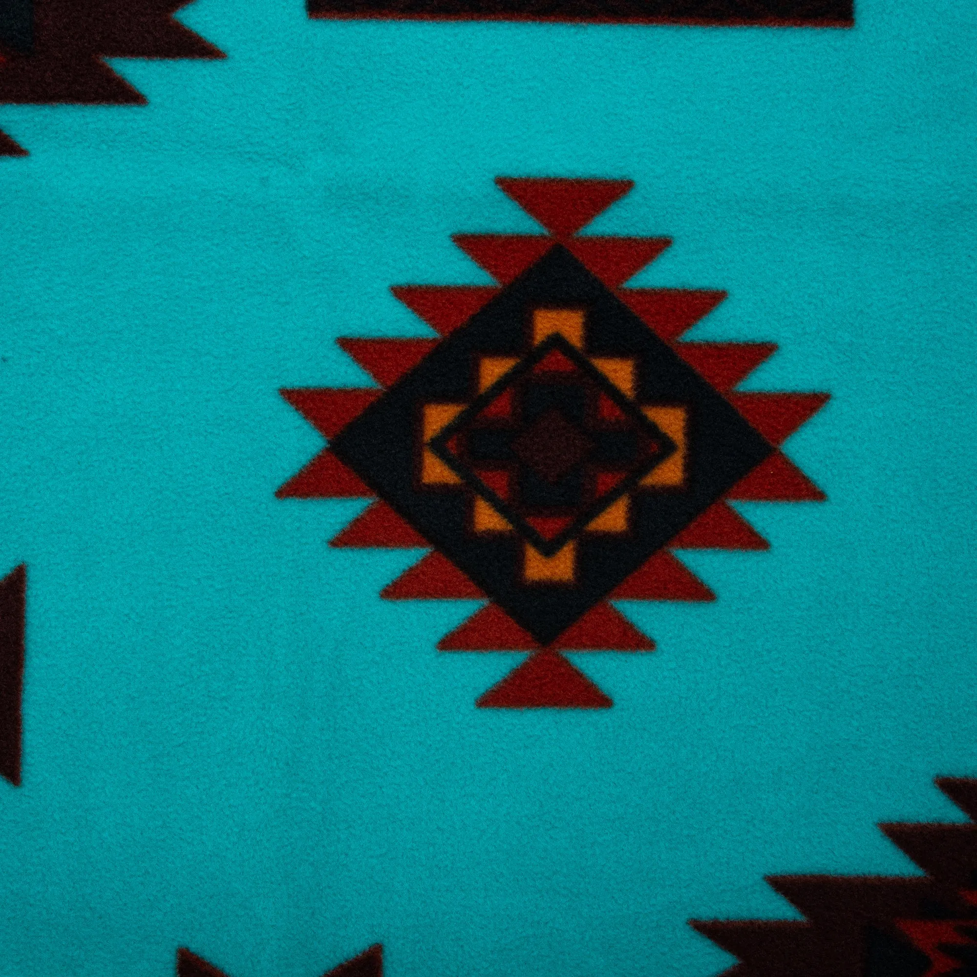 Anti Pill Fleece Print - SLIPPY - Navajo - Peacock