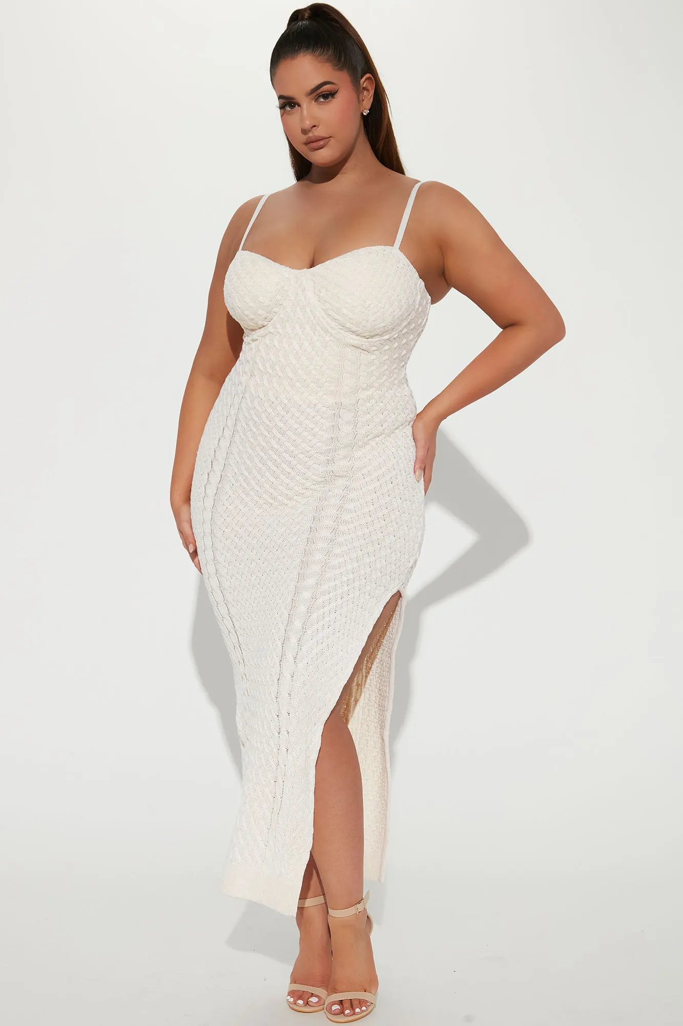 Ava Knit Maxi Dress - Cream