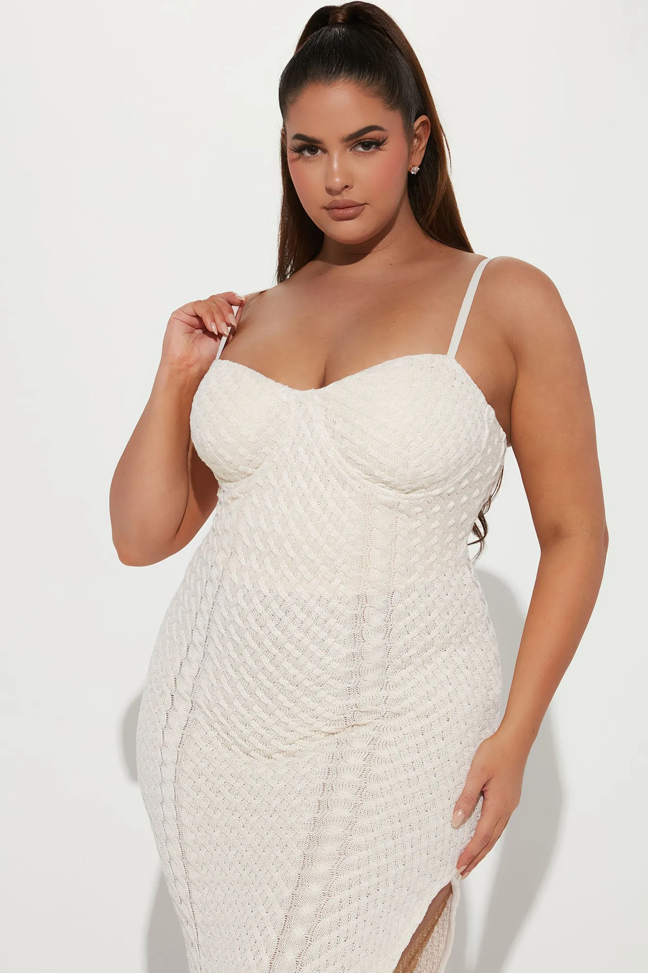 Ava Knit Maxi Dress - Cream