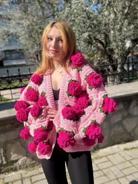 Baby Señorita Rose Bouquet Cardigan