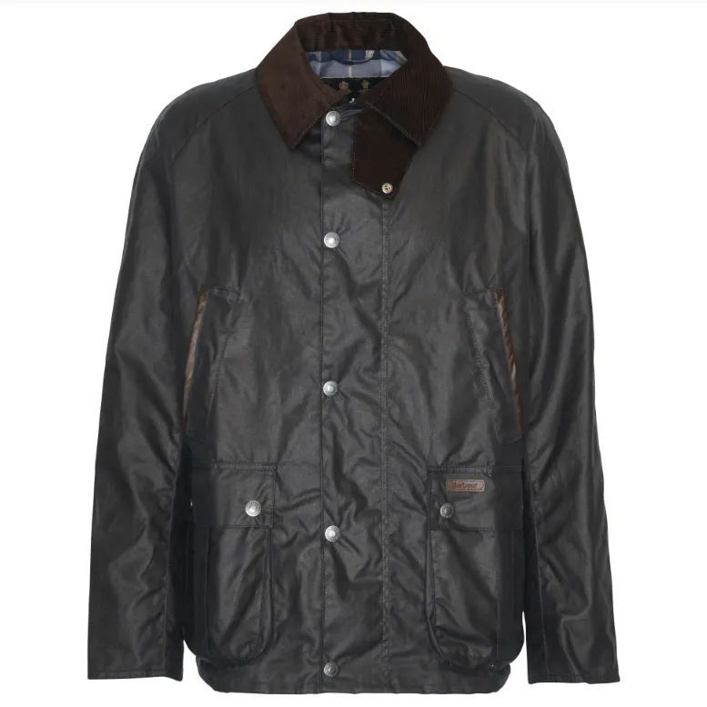 Barbour Mens Halton Wax Jacket Navy