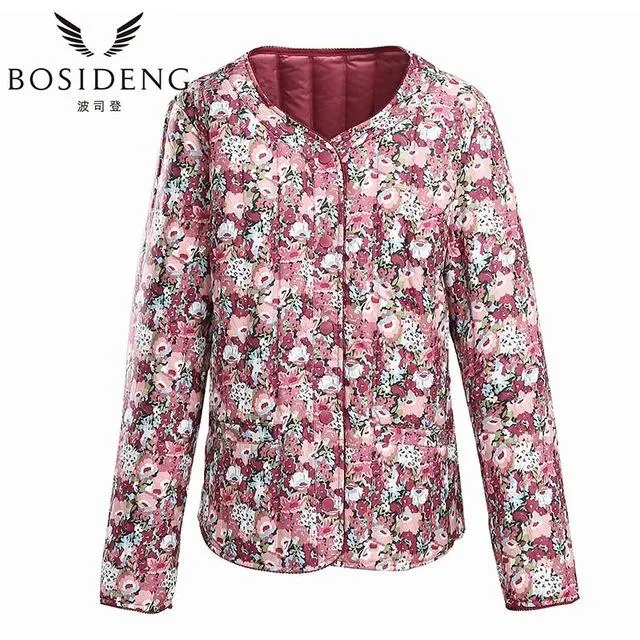 BOSIDENG womens clothing down coat winter coat regular jacket ultra light solid spring coat clearance sale B1501610 B1501612