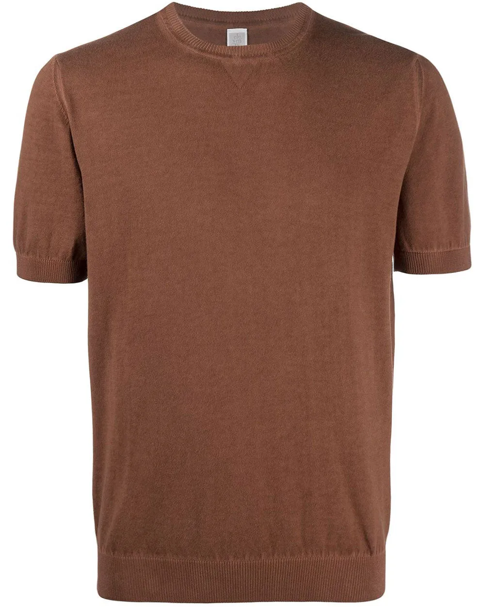 Camel Short Sleeve Knit Sweater