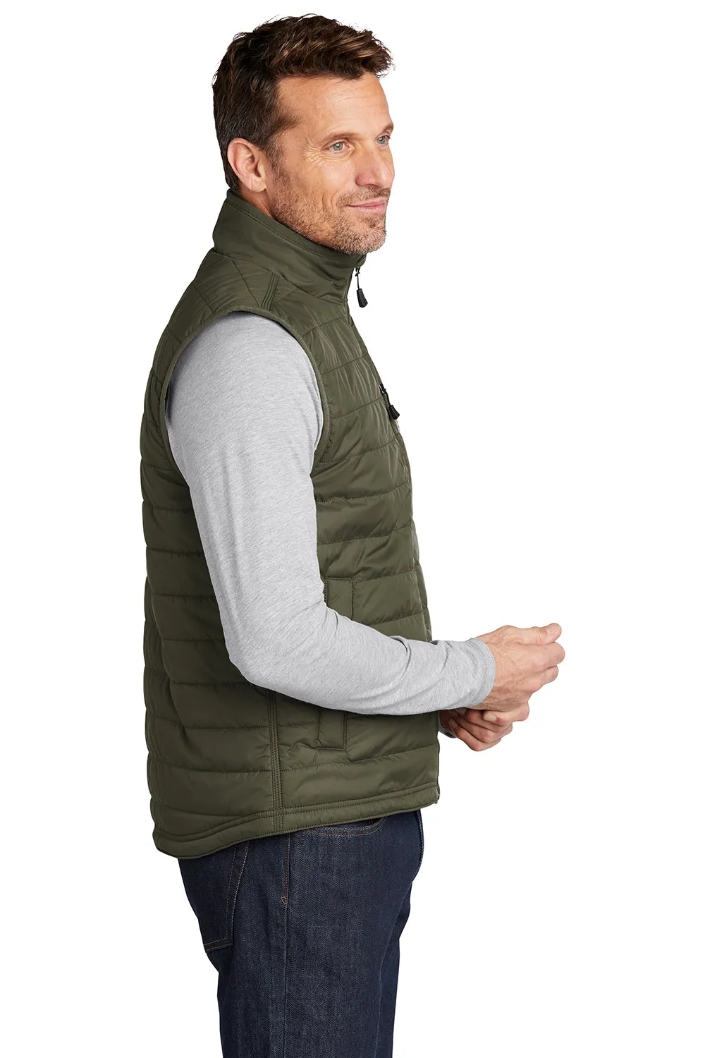 Carhartt Mens Gilliam Full Zip Vest - Moss Green