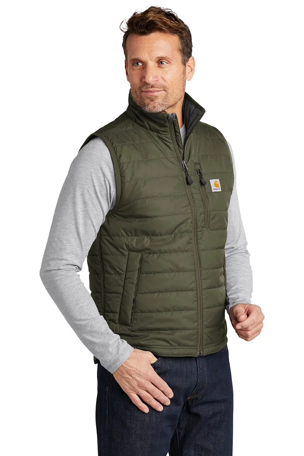 Carhartt Mens Gilliam Full Zip Vest - Moss Green