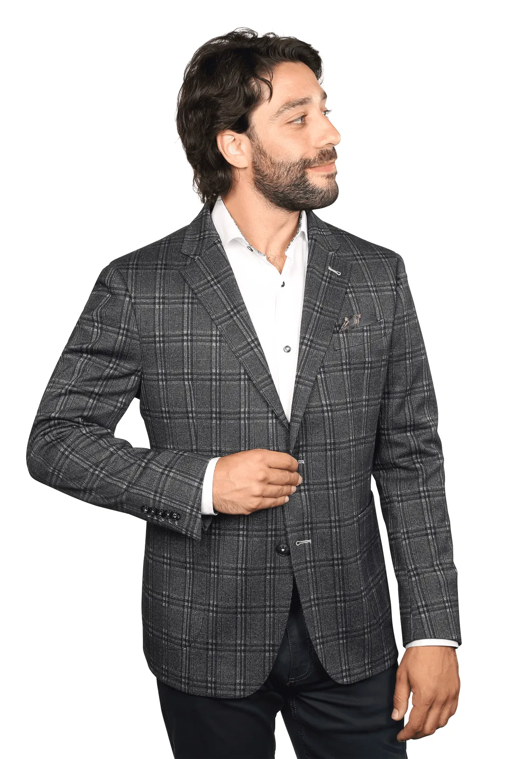 Chad Grey Glen Plaid Sport Coat