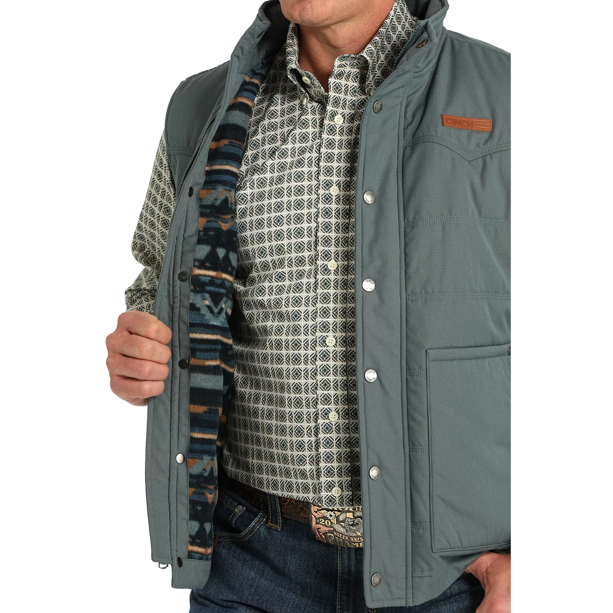 Cinch Men's Wax Coated Quilted Vest