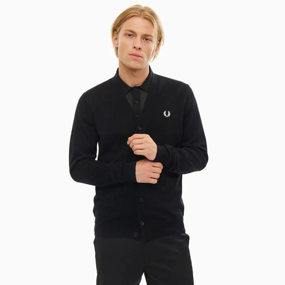 Classic Merino Cardigan (Black)