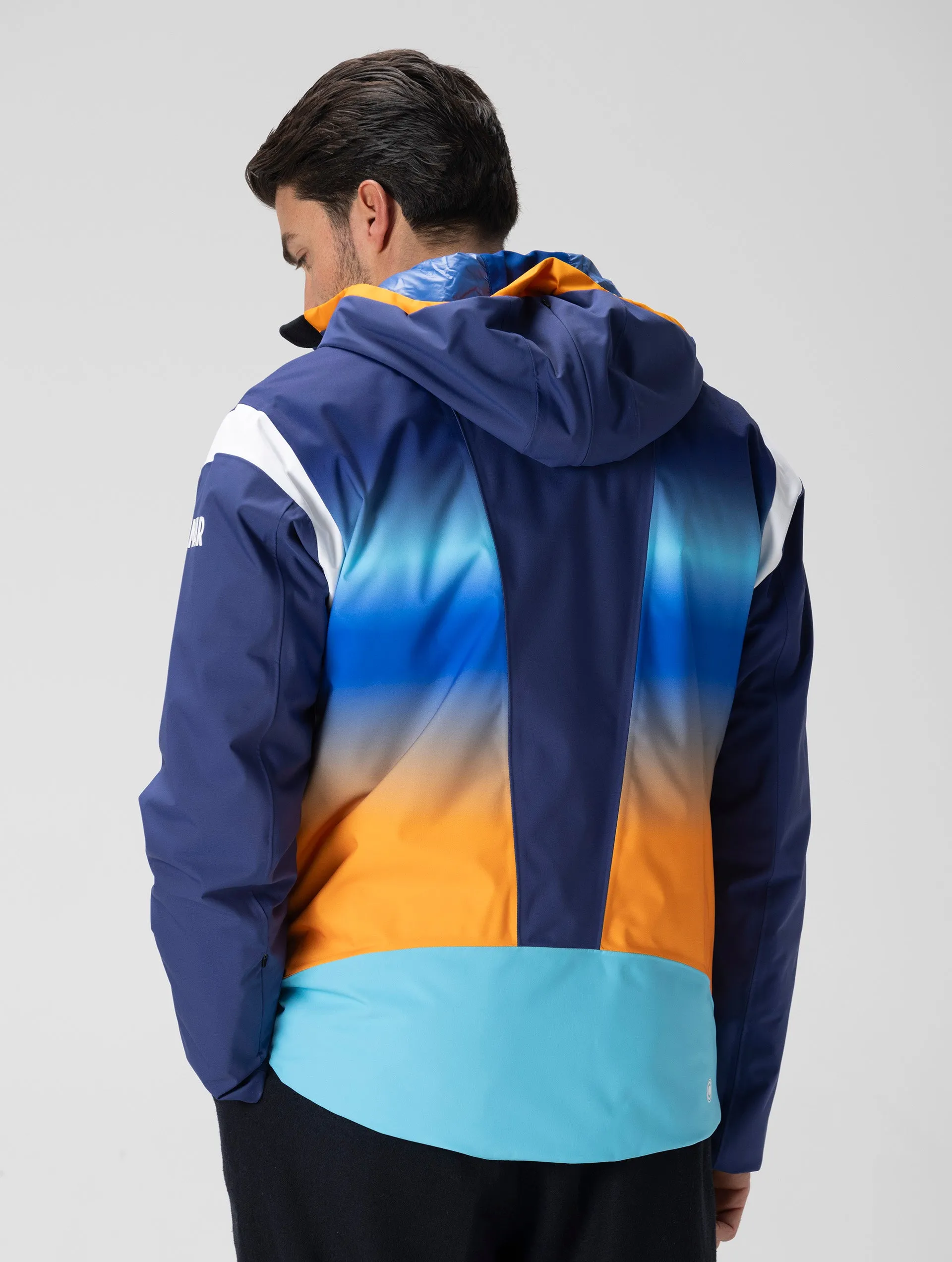 COLMAR JACKET IN BLU ORANGE AND YELLOW