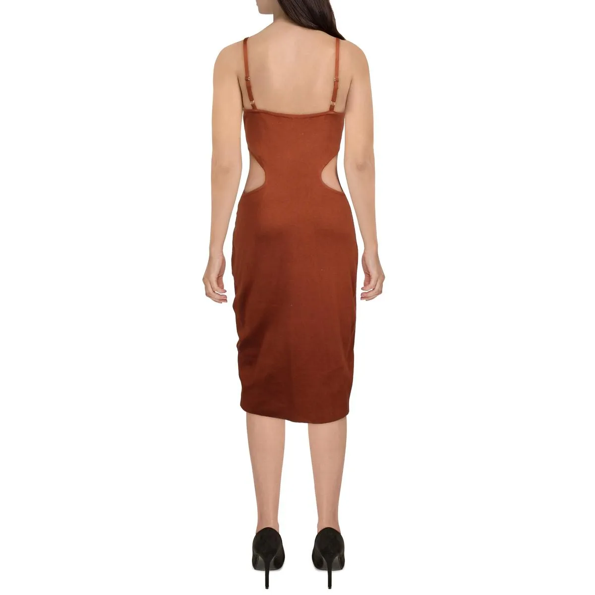 Crave Fame Womens Juniors Knit Cut-Out Cocktail and Party Dress