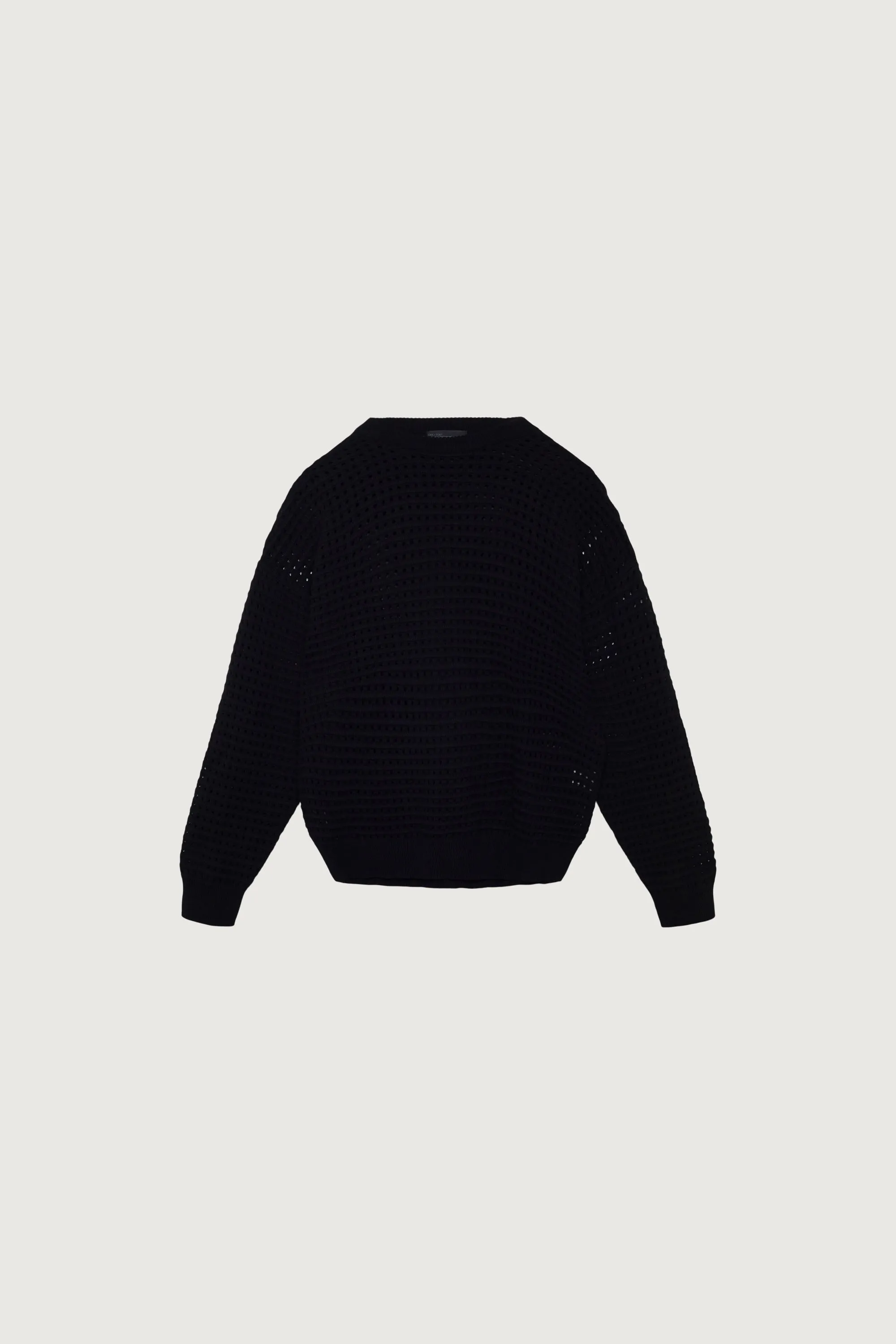 CREWNECK OPEN KNIT SWEATER