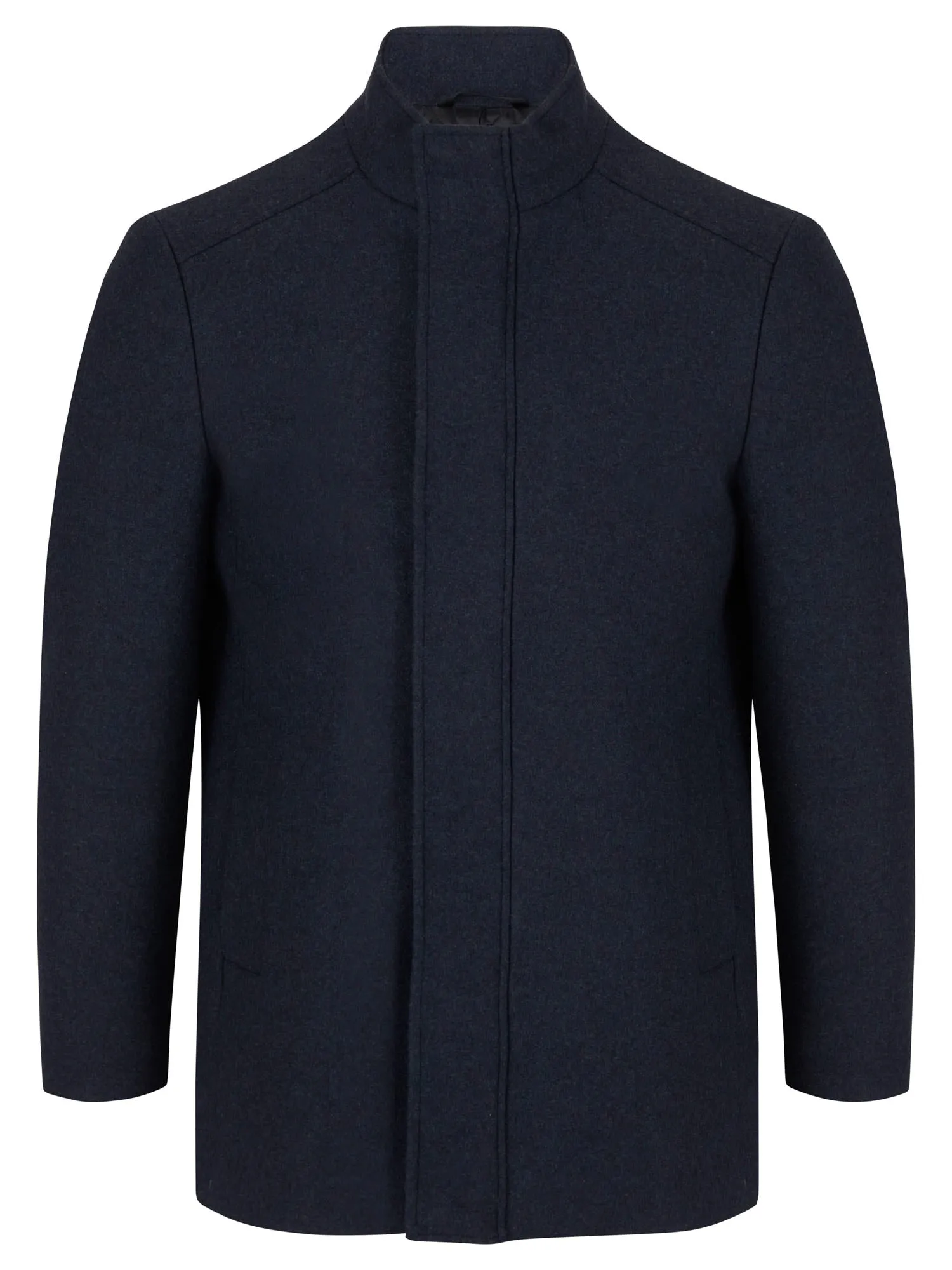 Daniel Grahame Barrett Regular Fit Overcoat - Dark Blue