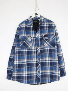 Dickies Jacket Mens Large Blue Flannel Coat Lined