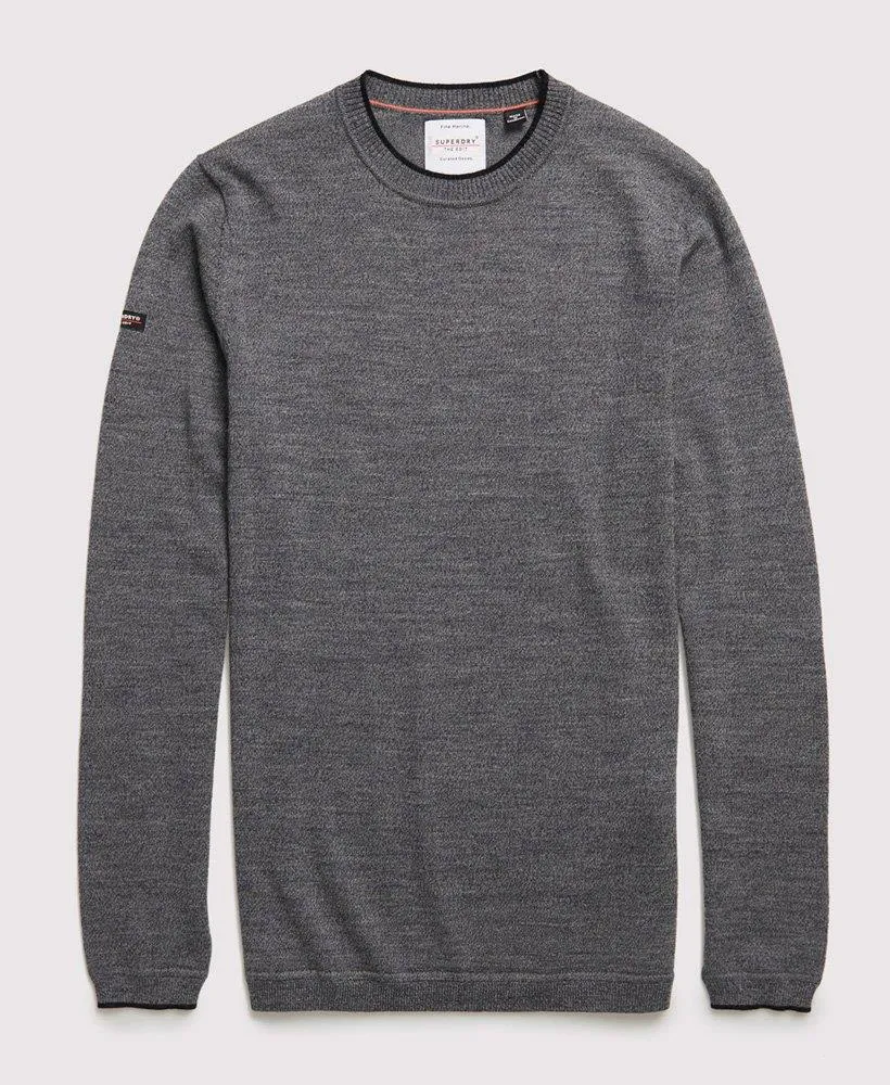 Edit Merino Crew Jumper (Granite Marl)