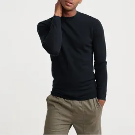 Edit Merino Crew Jumper (Nightwatch Black)