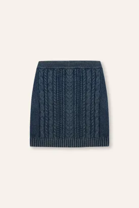 GANI cotton mini skirt (Denim blue)