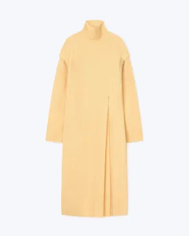 Gida - Sale Cashmere Merino Split Sweater Dress - Pale Yellow