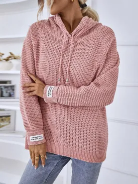 Hooded Pullover Drawstring Sweater