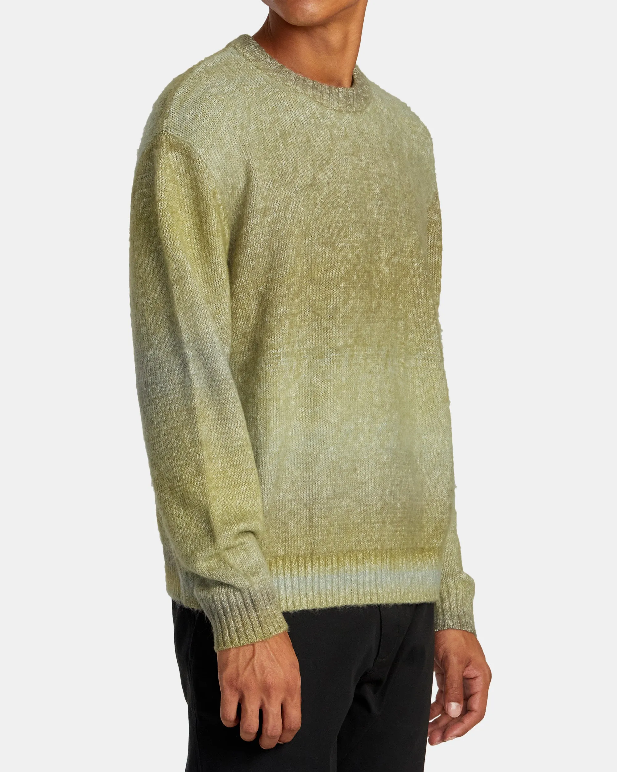 Ino Fauxhair Sweater - Green Ombre