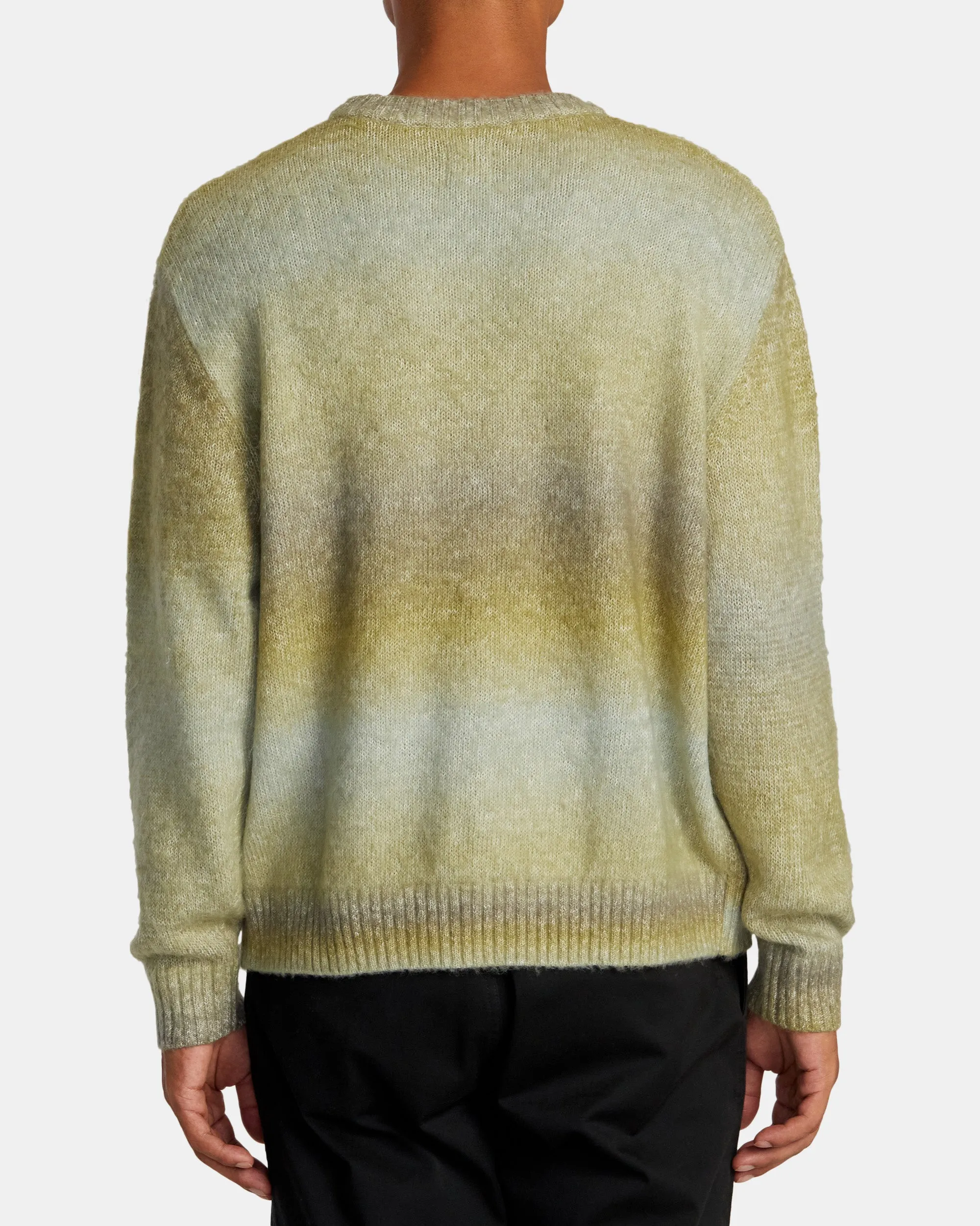 Ino Fauxhair Sweater - Green Ombre