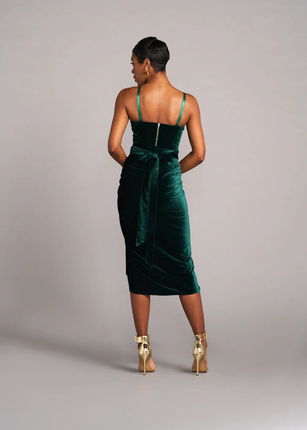 Iro Women's Velvet Wrap Skirt (Emerald)