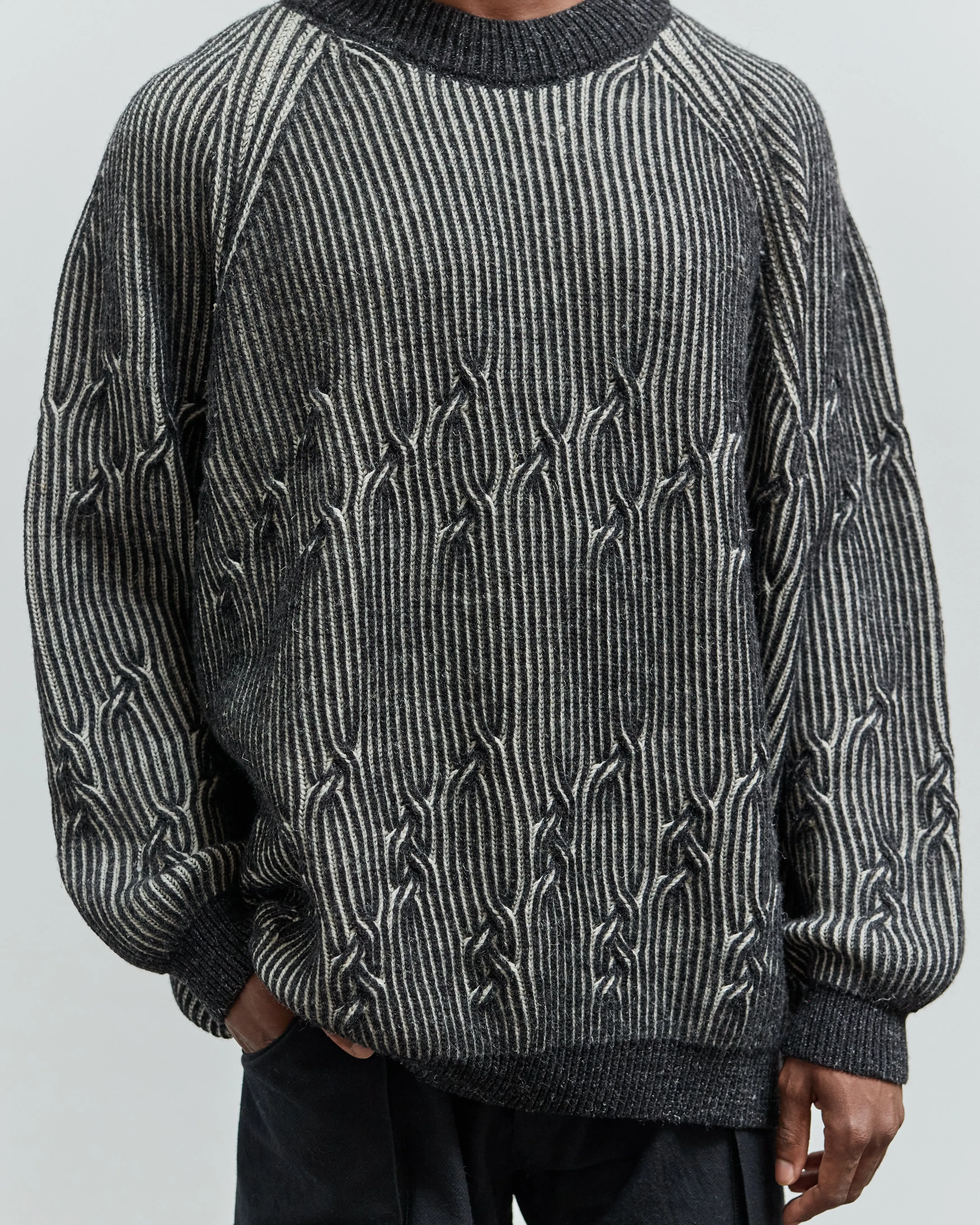 Jan-Jan Van Essche Knit #66, Anthracite /White