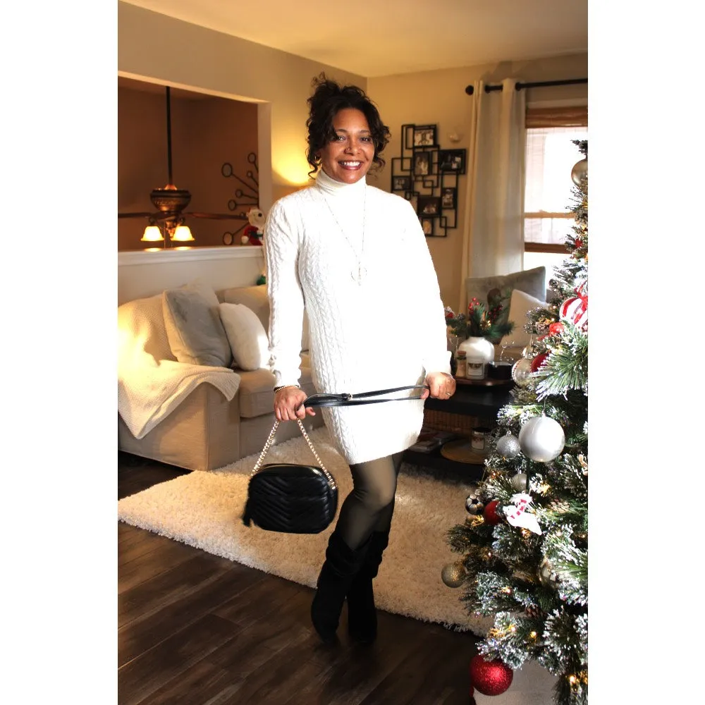 Jayla Cable Knit Sweater Dress