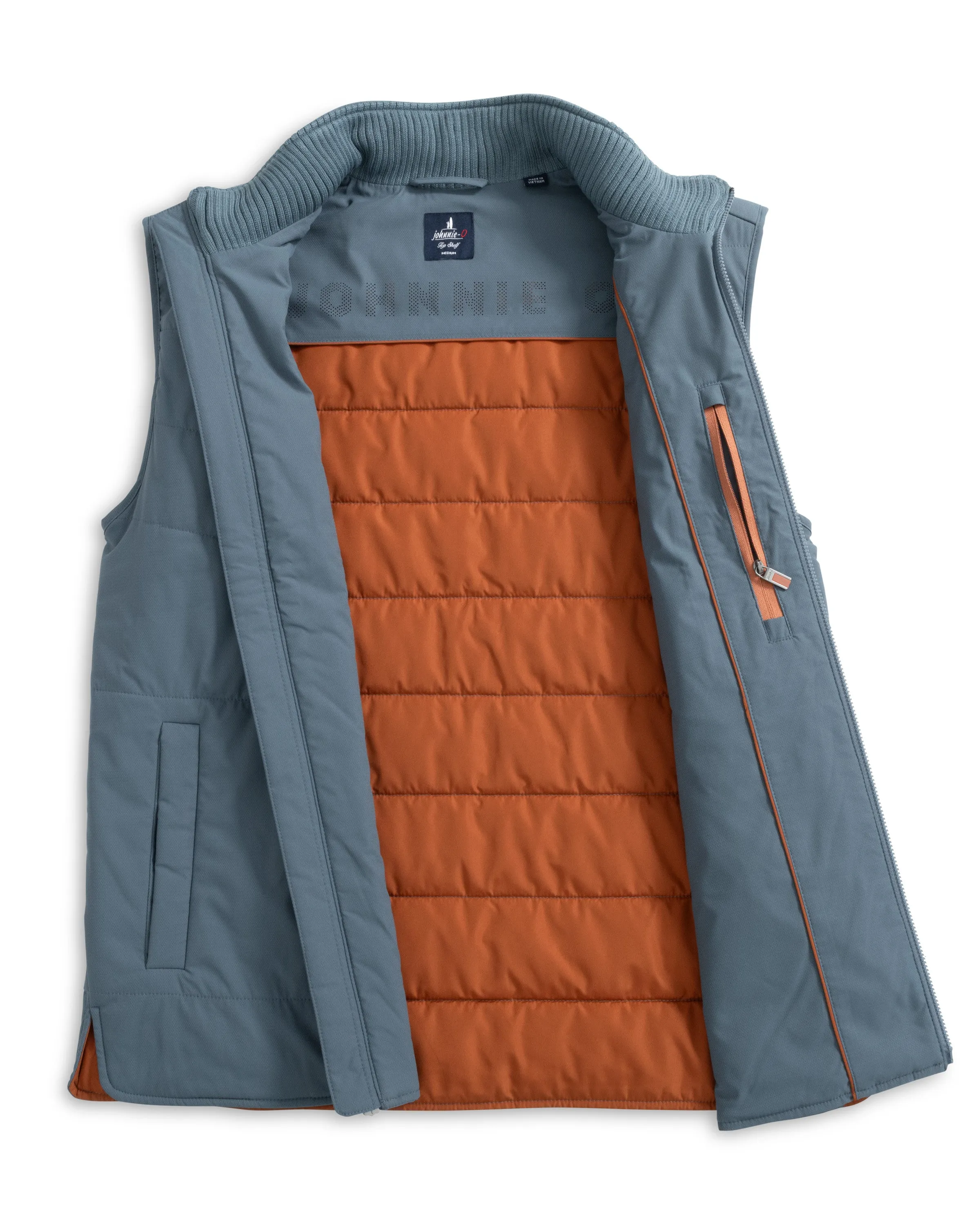 Johnnie-O Fairhaven Quilted Zip Vest - Blue Mirage