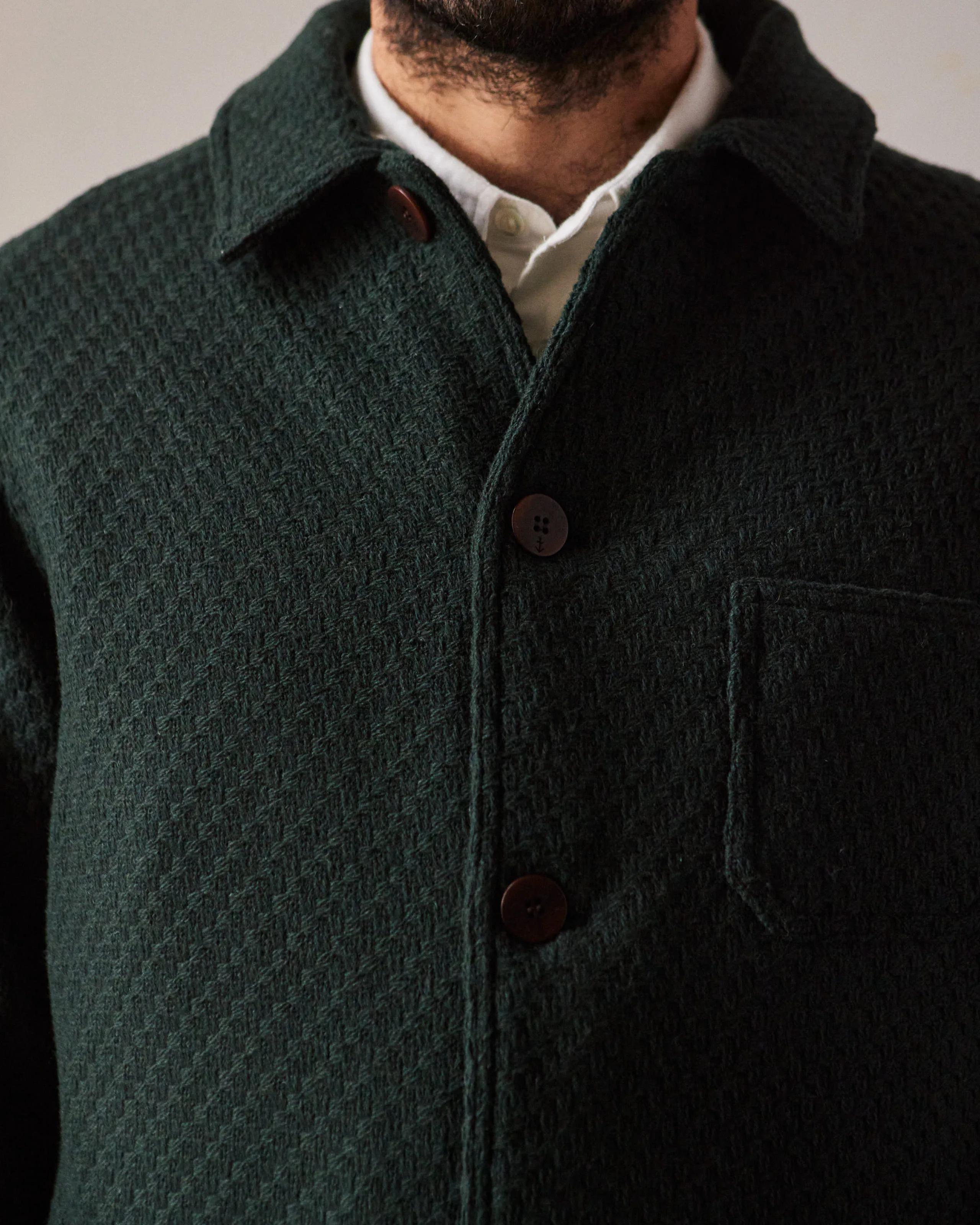 La Paz Baptista Jacket, Green Wool