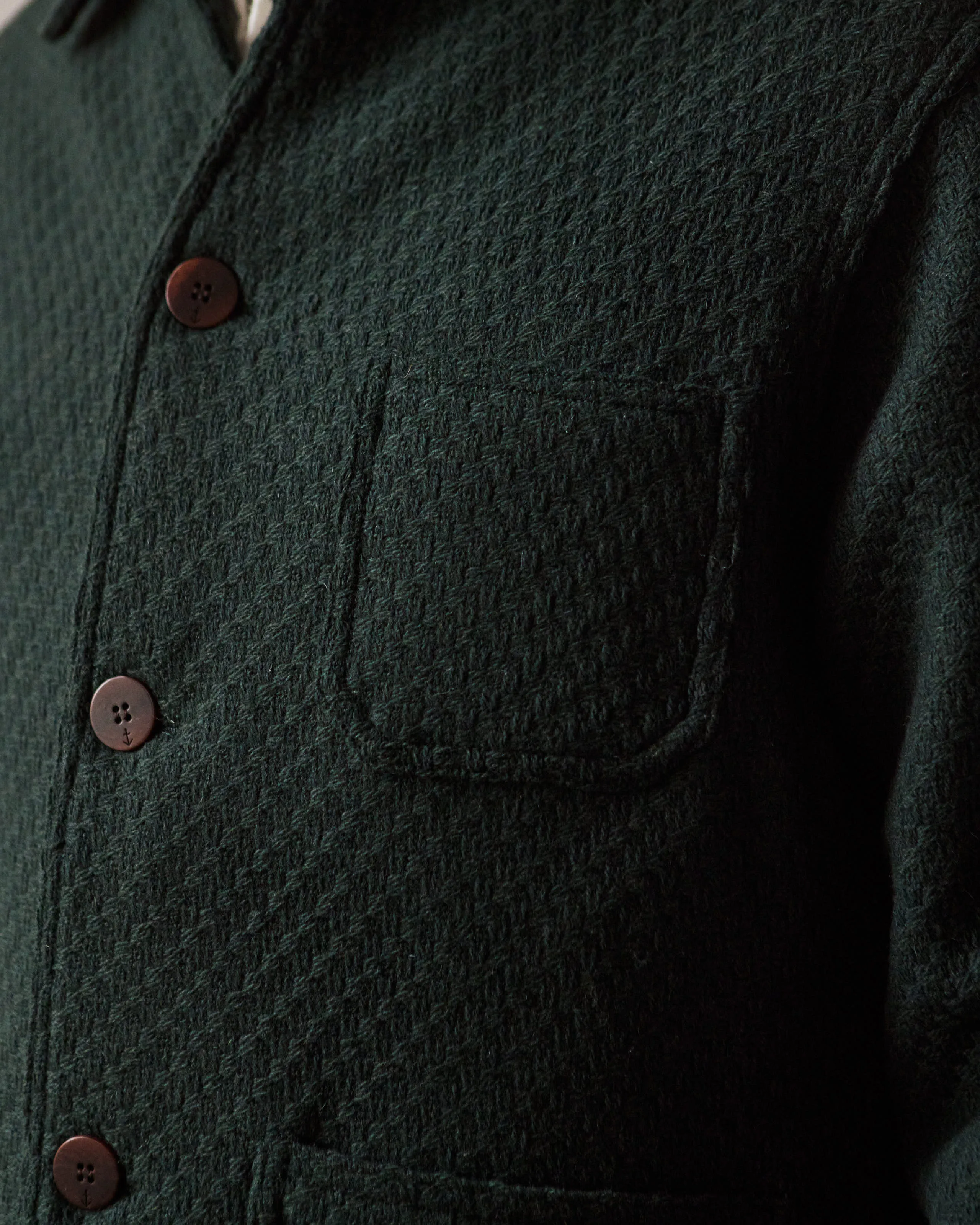 La Paz Baptista Jacket, Green Wool