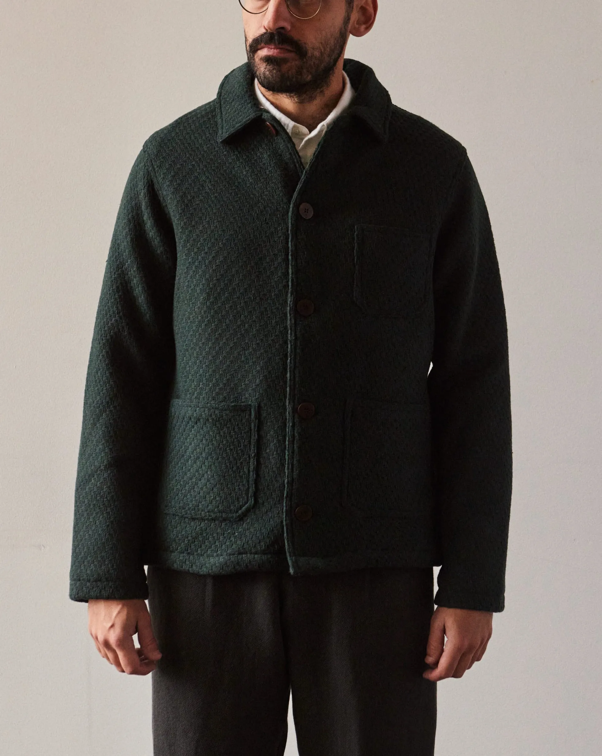 La Paz Baptista Jacket, Green Wool