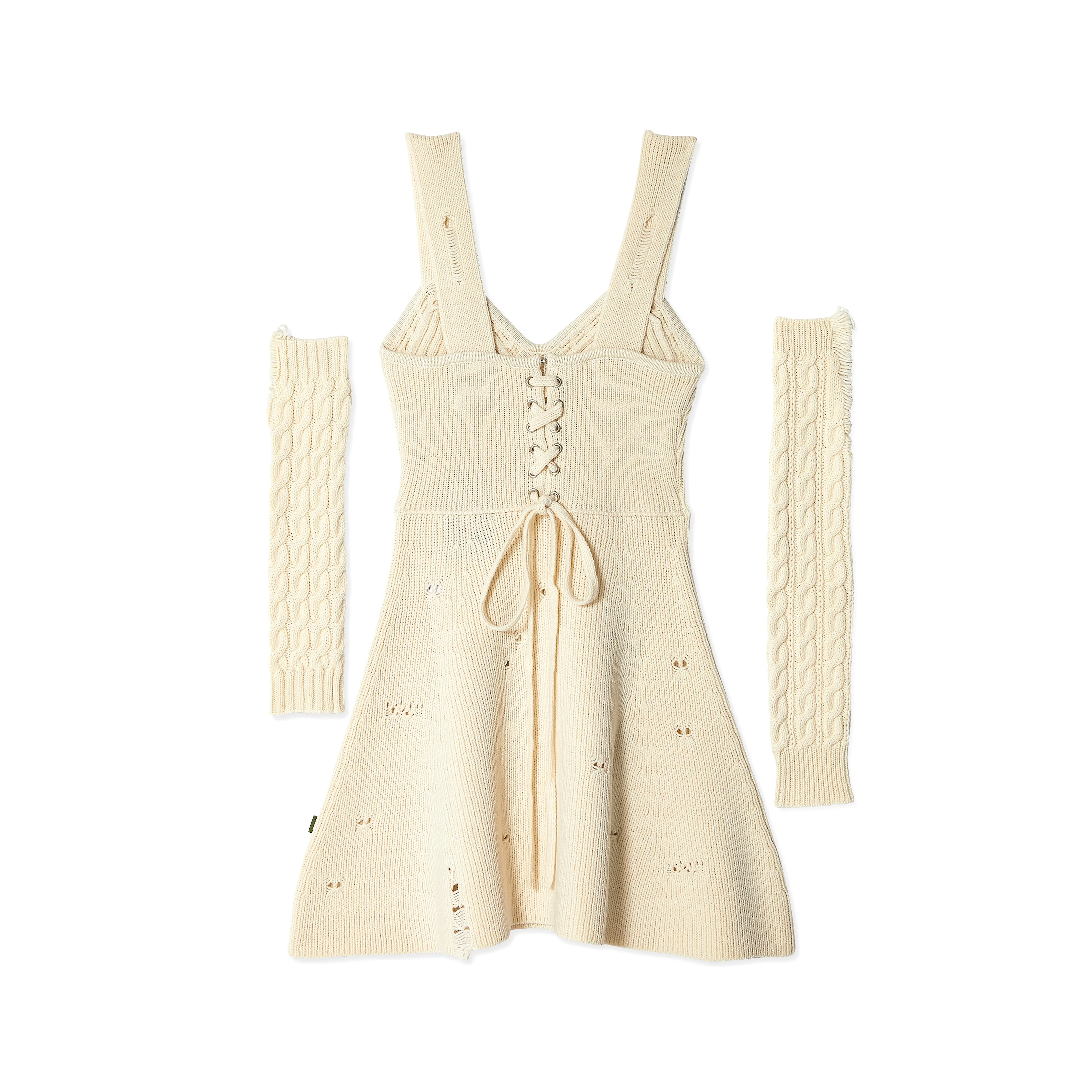 Marc Jacobs - Women’s Cable Knitted Dress With Gloves - (Ivory)