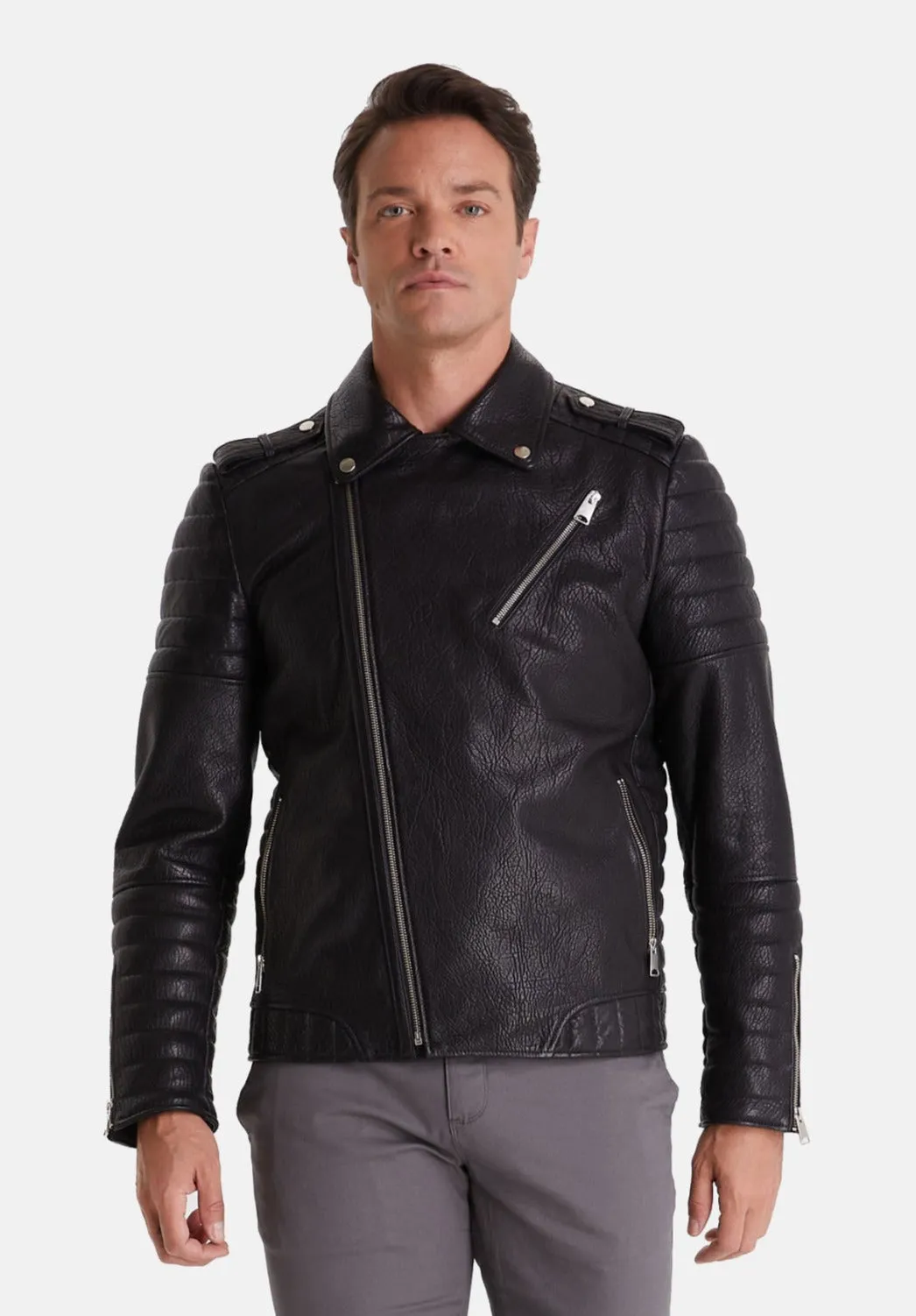 Men's Biker Jacket, Black