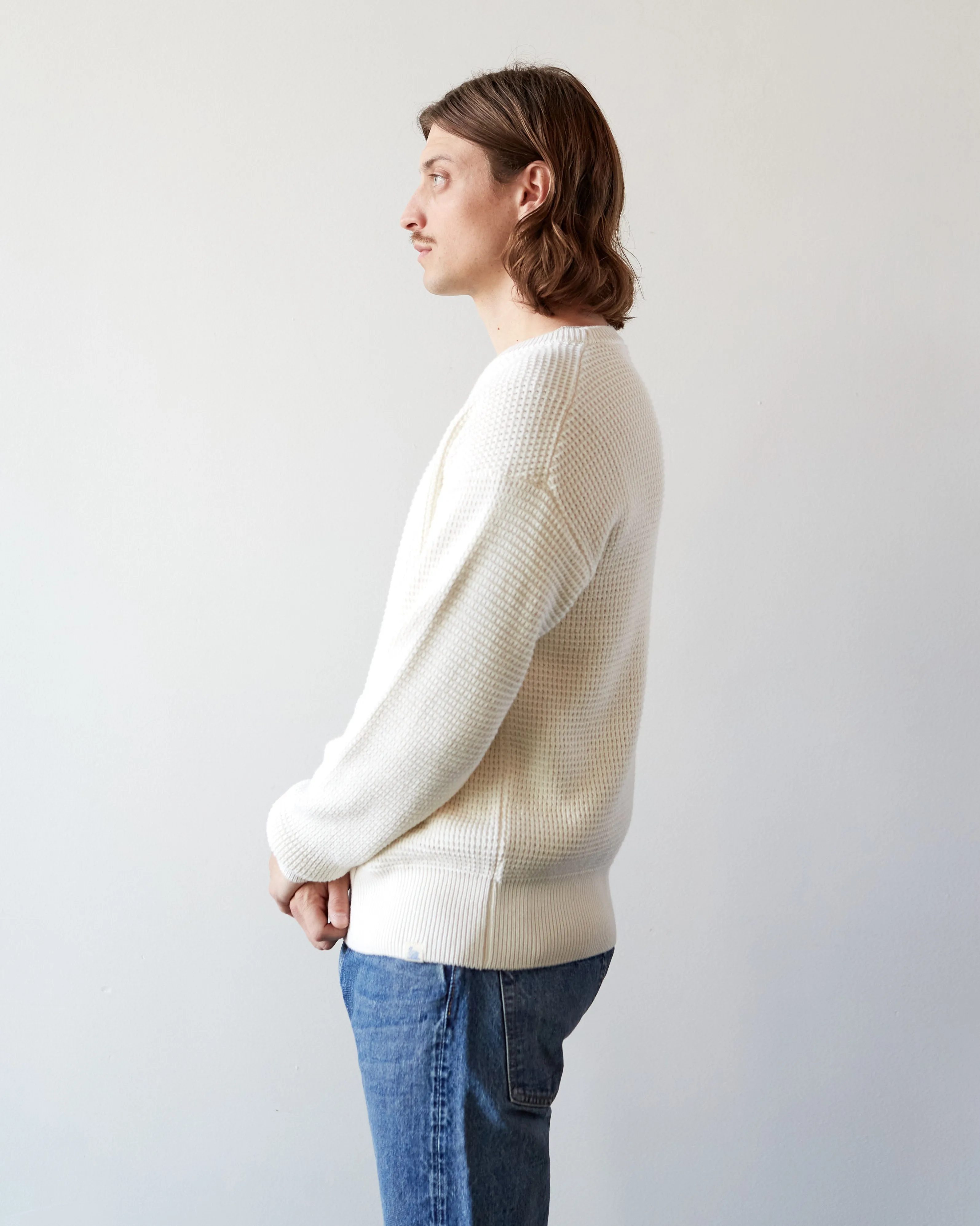 Merz b. Schwanen Waffle Pullover, Nature