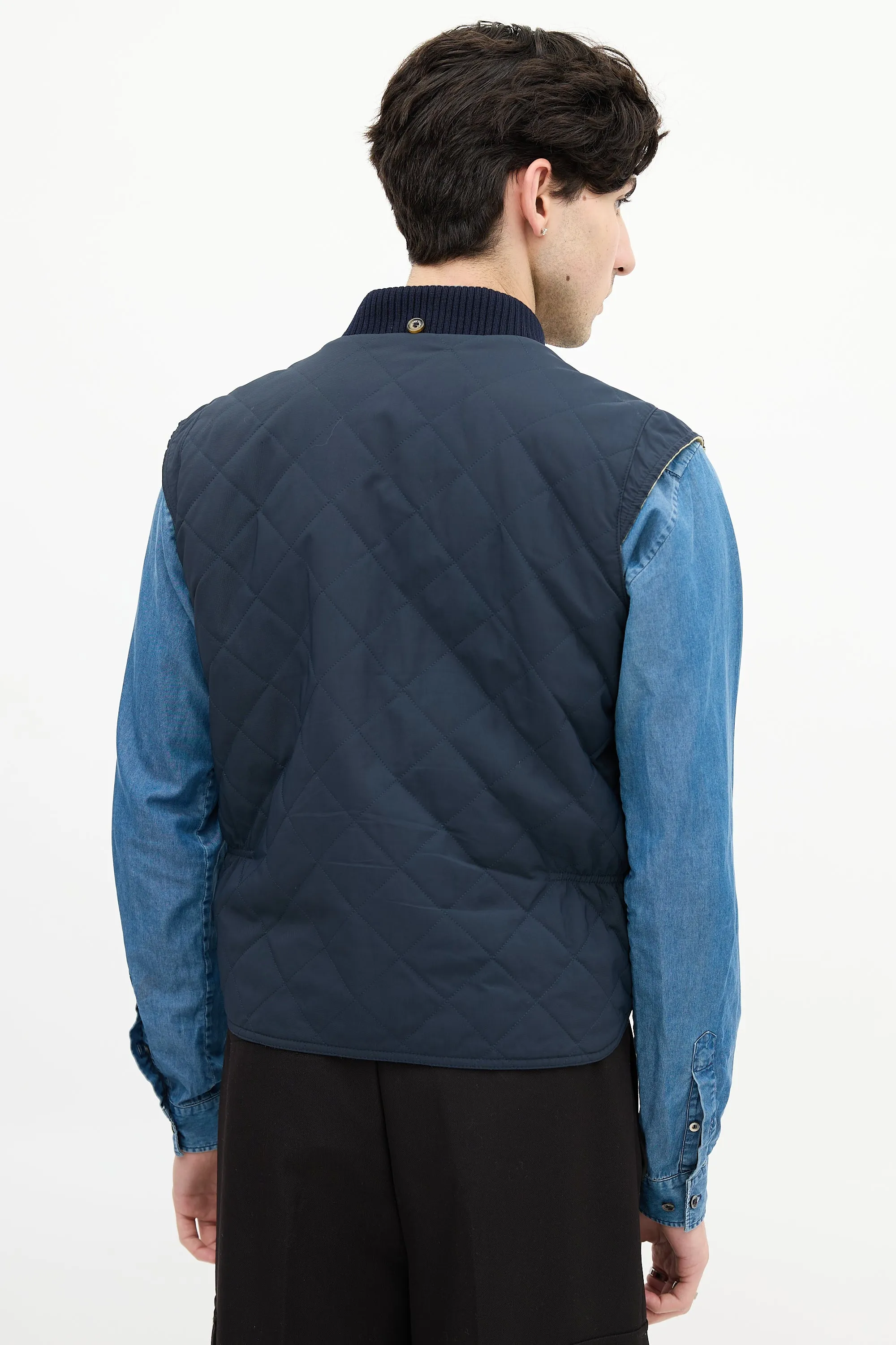 Navy & Yellow Reversible Padded Vest