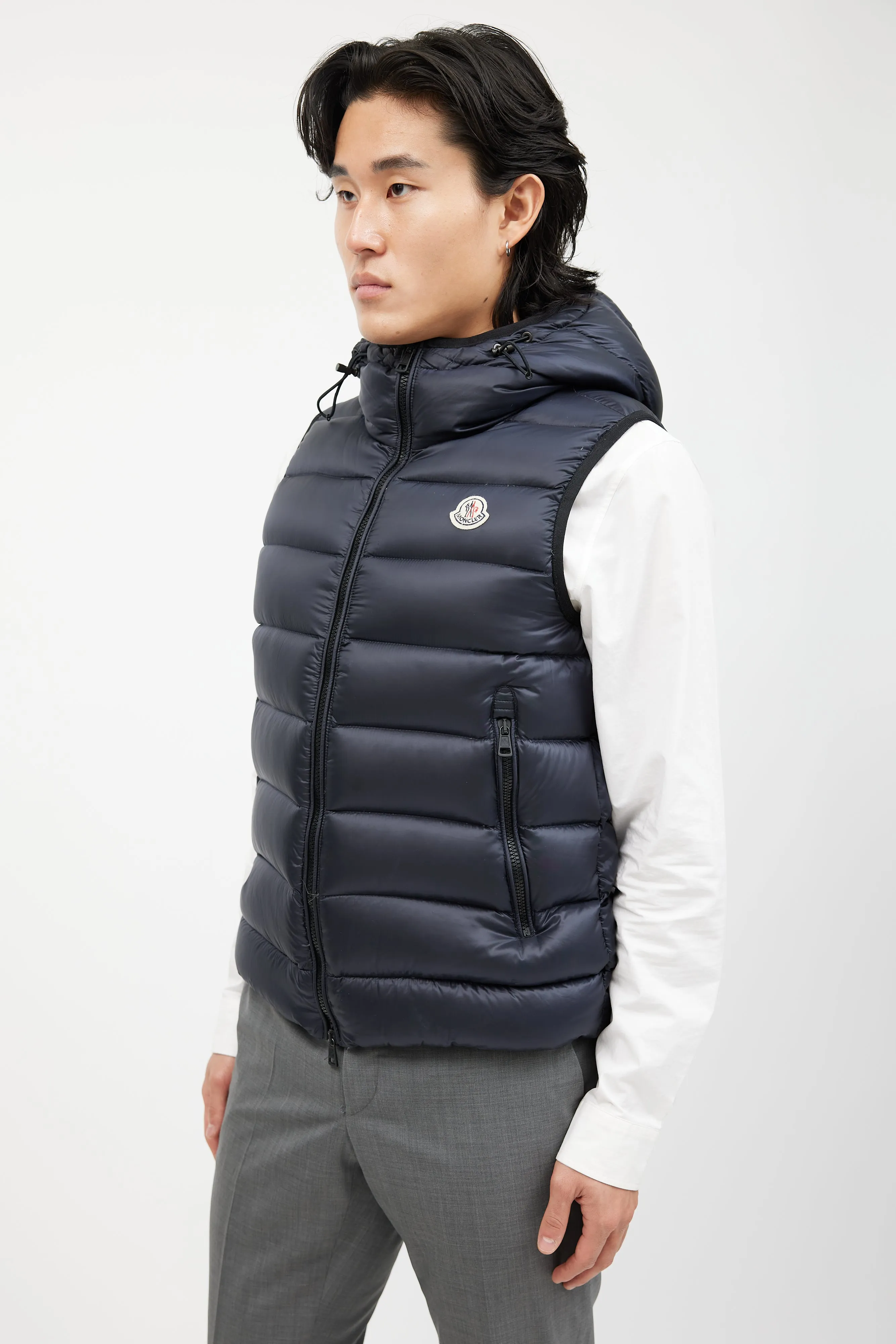 Navy Down Quilted Vest