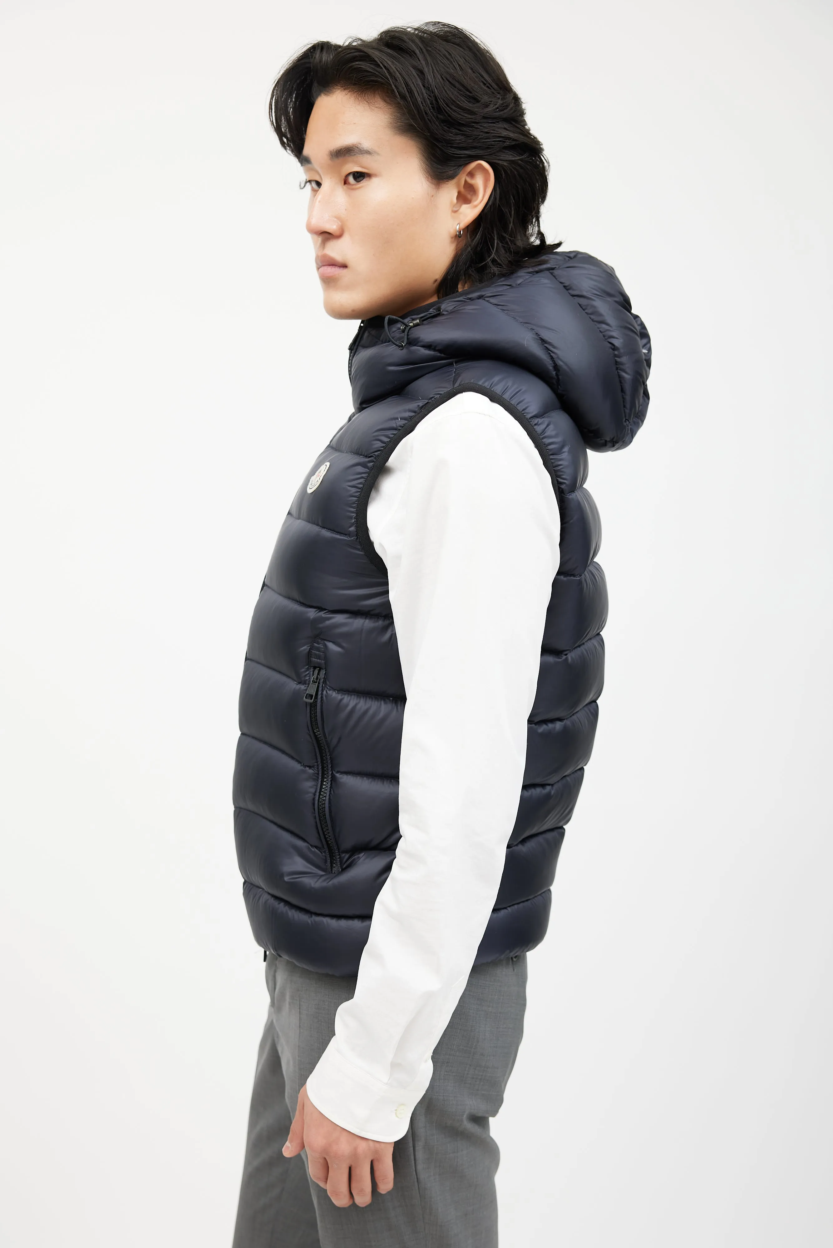 Navy Down Quilted Vest