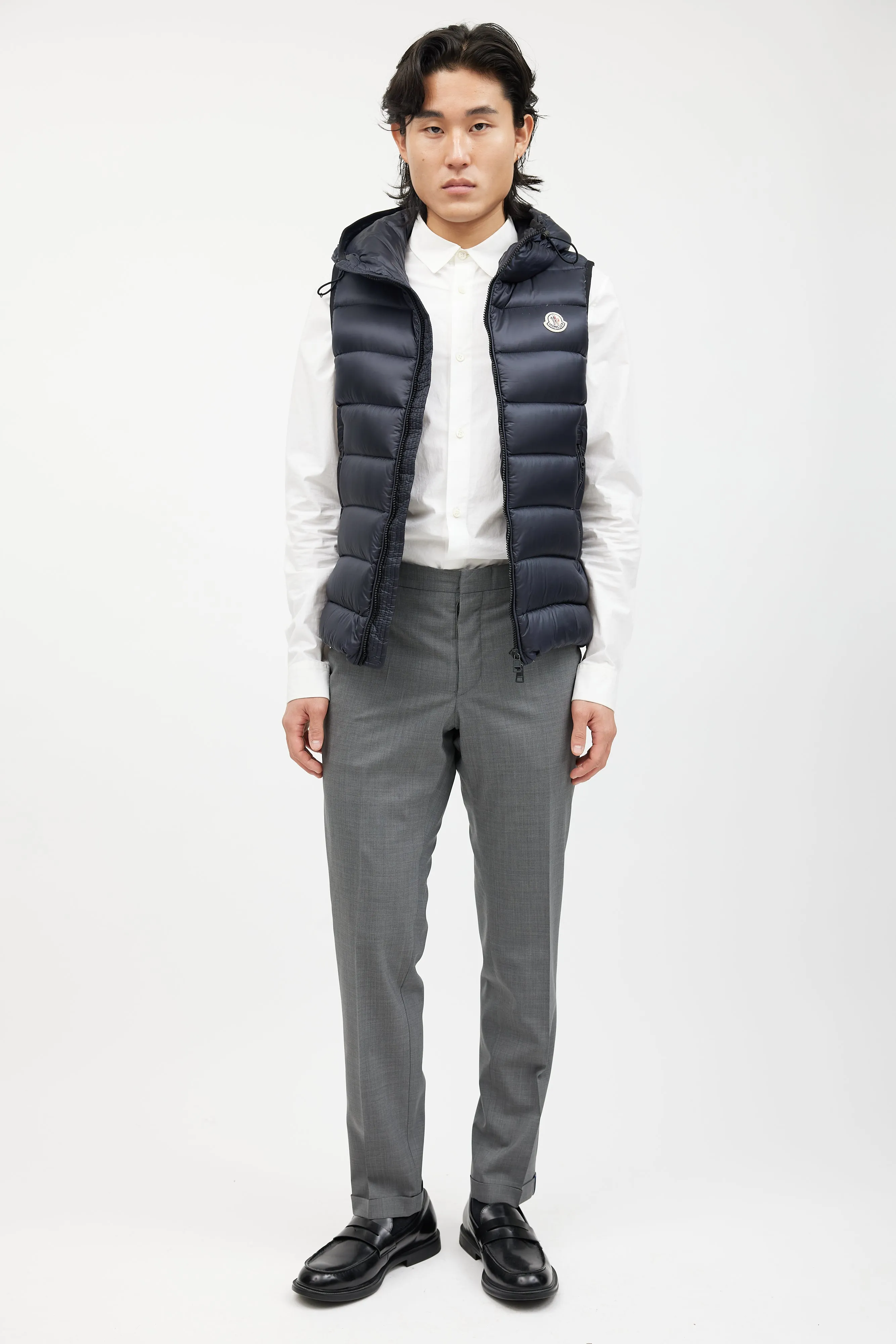 Navy Down Quilted Vest