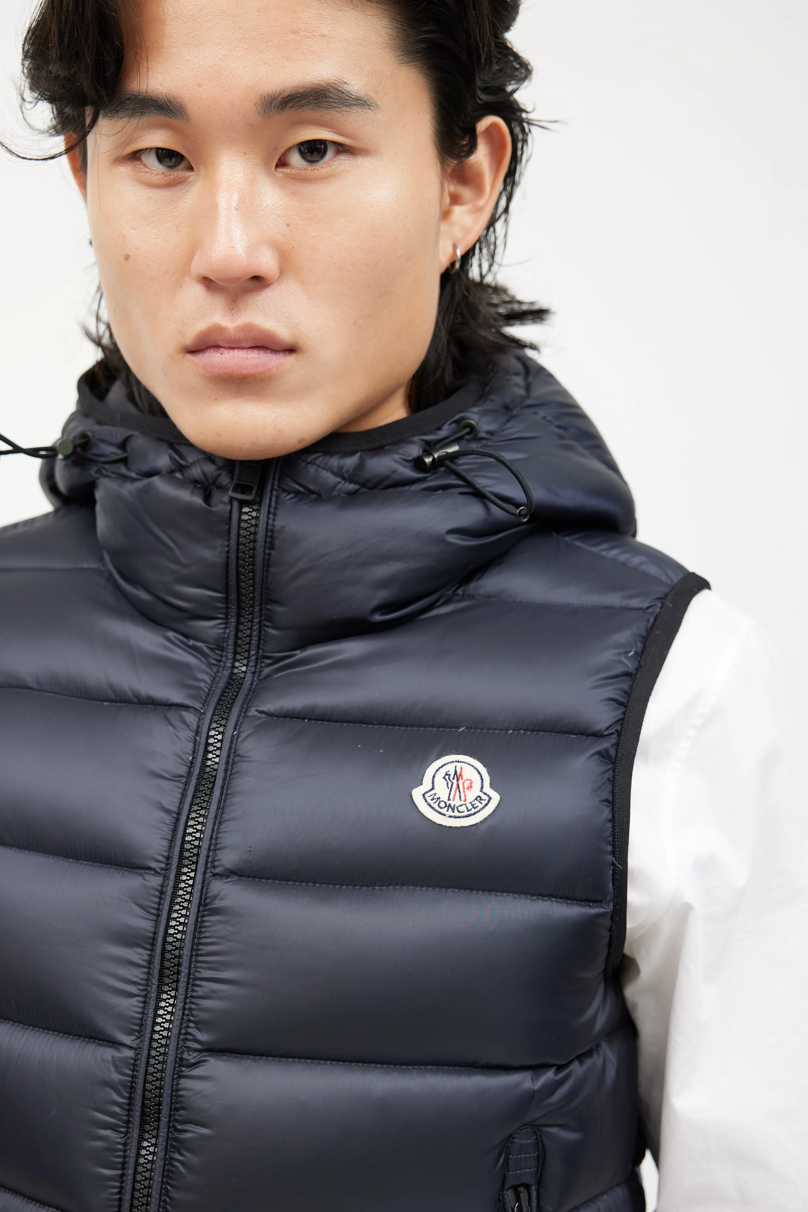 Navy Down Quilted Vest