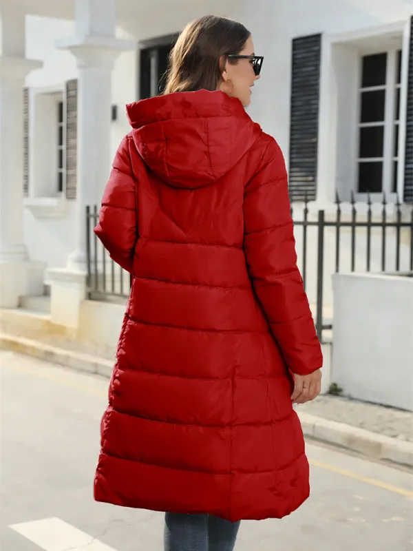 New winter mid-length slim cotton jacket warm down cotton jacket