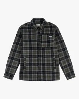 Penfield Checked Polar Fleece Jacket - Forest Night