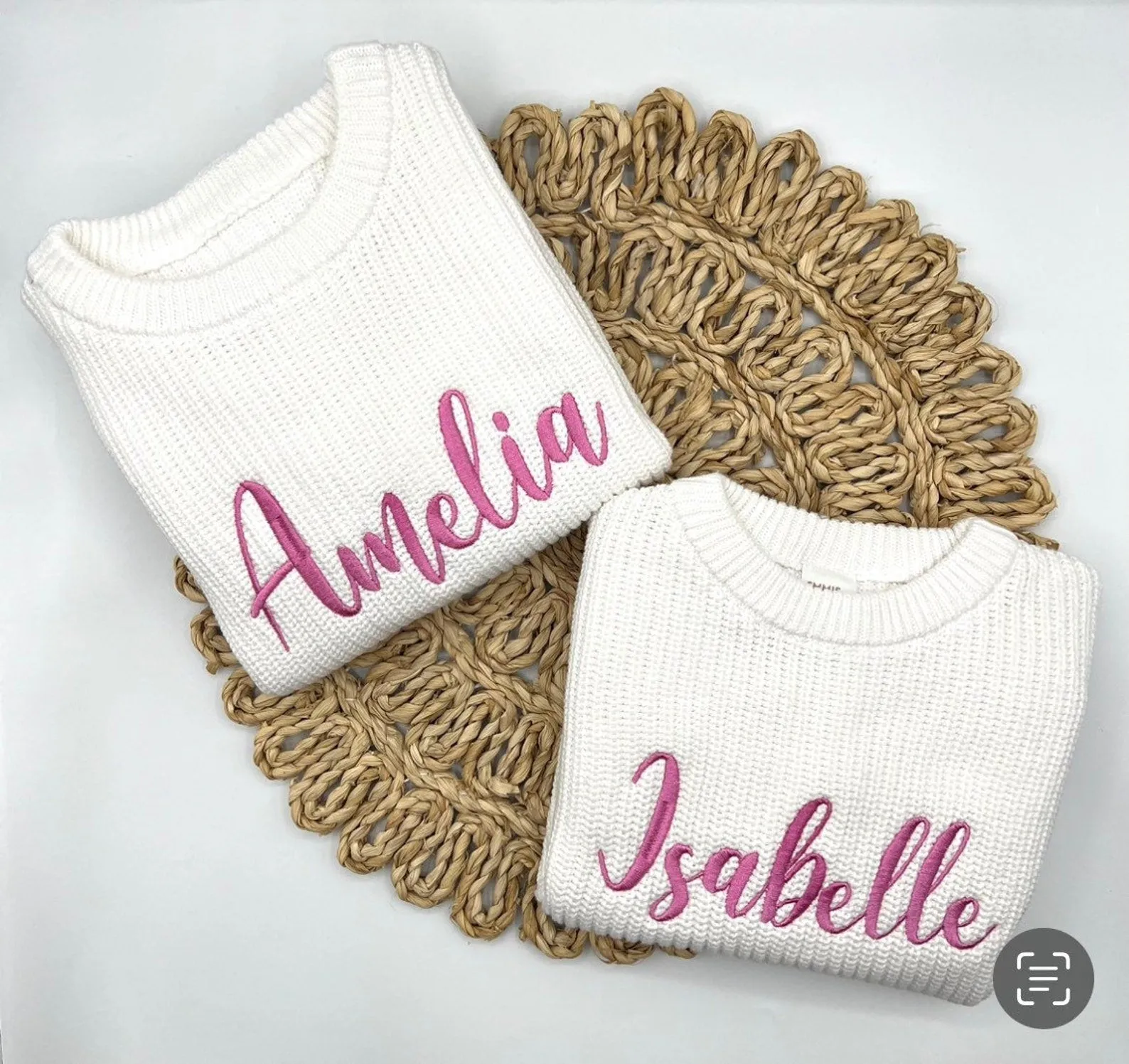 Personalized Embroidered Oversized Name Kids Toddler Baby Sweater