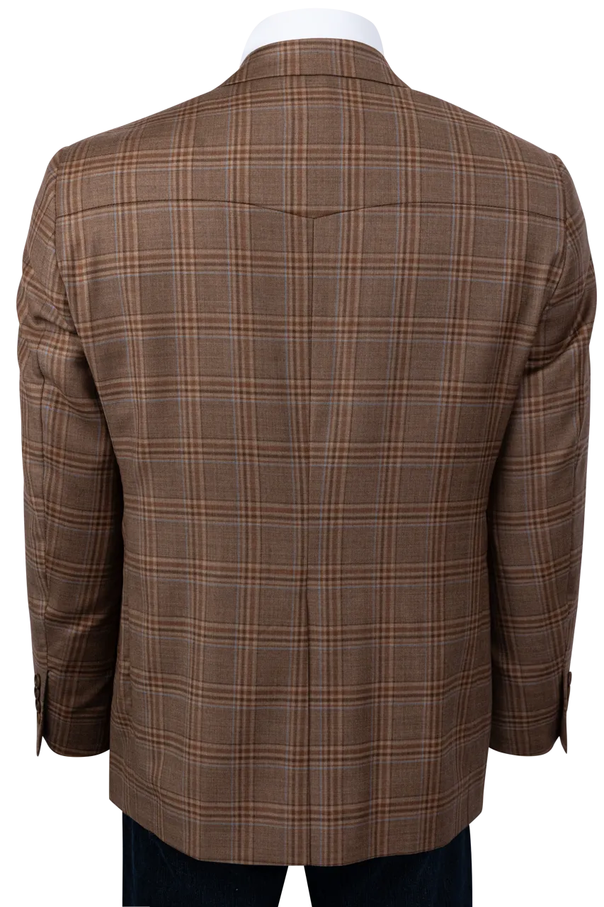 Pinto Ranch Tan & Brown Plaid Sport Coat