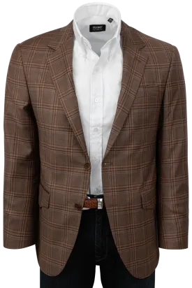 Pinto Ranch Tan & Brown Plaid Sport Coat