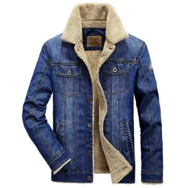 Plus Size Fleece Denim Jackets