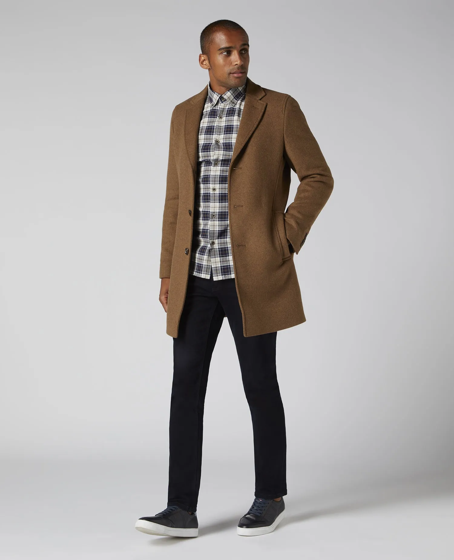 Remus Uomo Raeburn Tailored Coat - Dark Orange