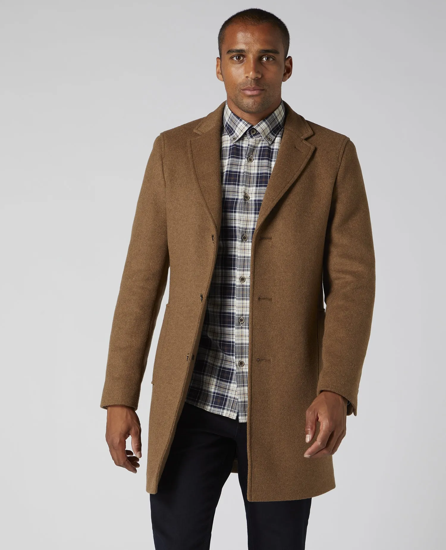 Remus Uomo Raeburn Tailored Coat - Dark Orange