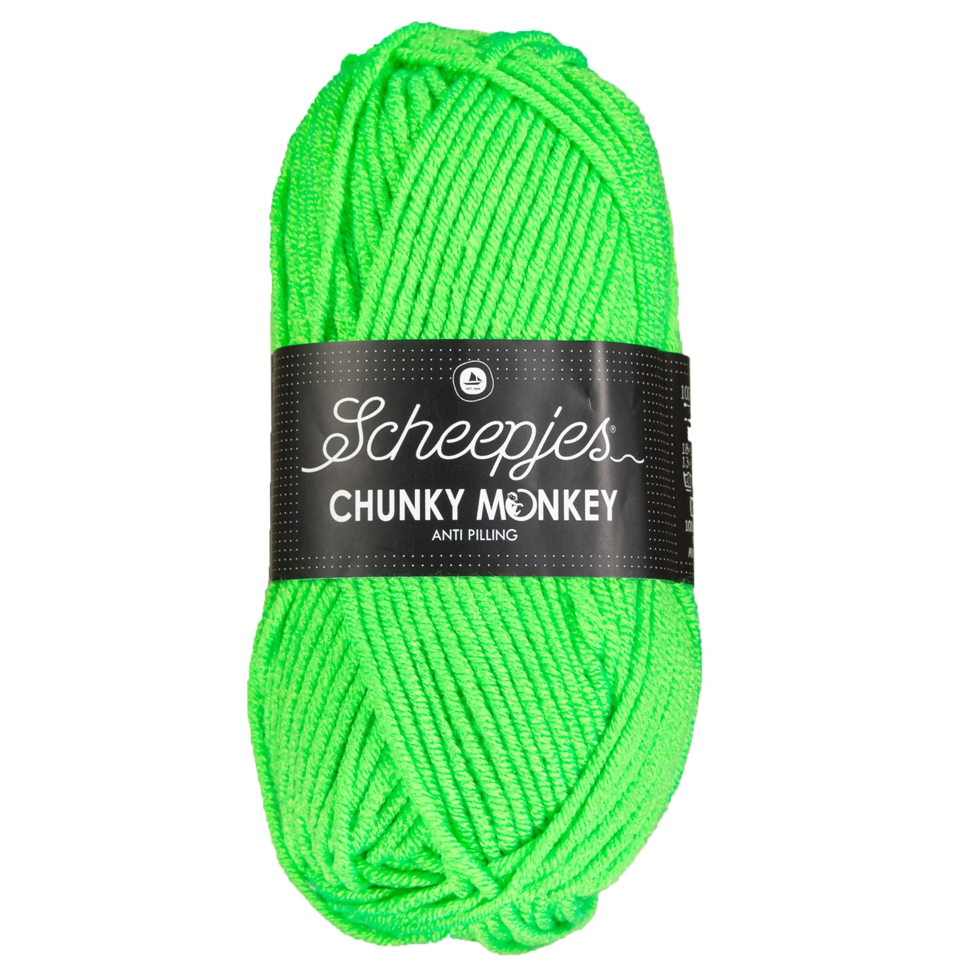 Scheepjes Chunky Monkey Yarn - 1259 Neon Green