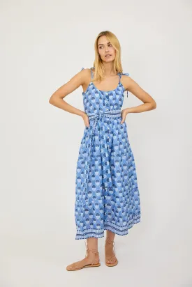 Siesta Midi Dress - Indian Flower