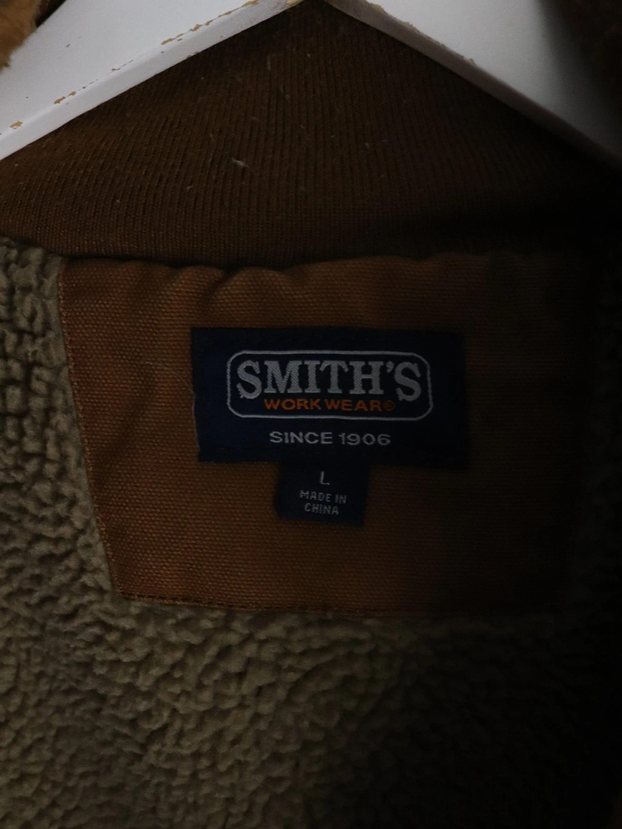 Smith's Jacket Mens Large Brown Work Wear Lined